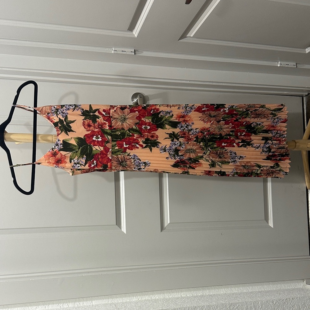 Leith Peach Floral Dress